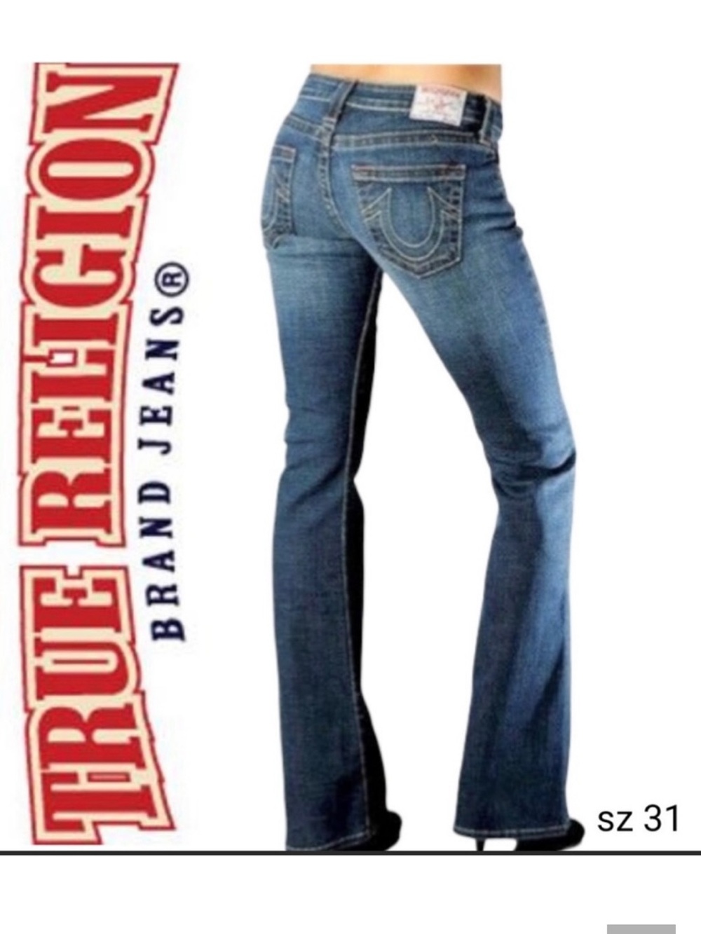 True Religion Y2K Vintage Bobby Low Rise Flared Jeans 31